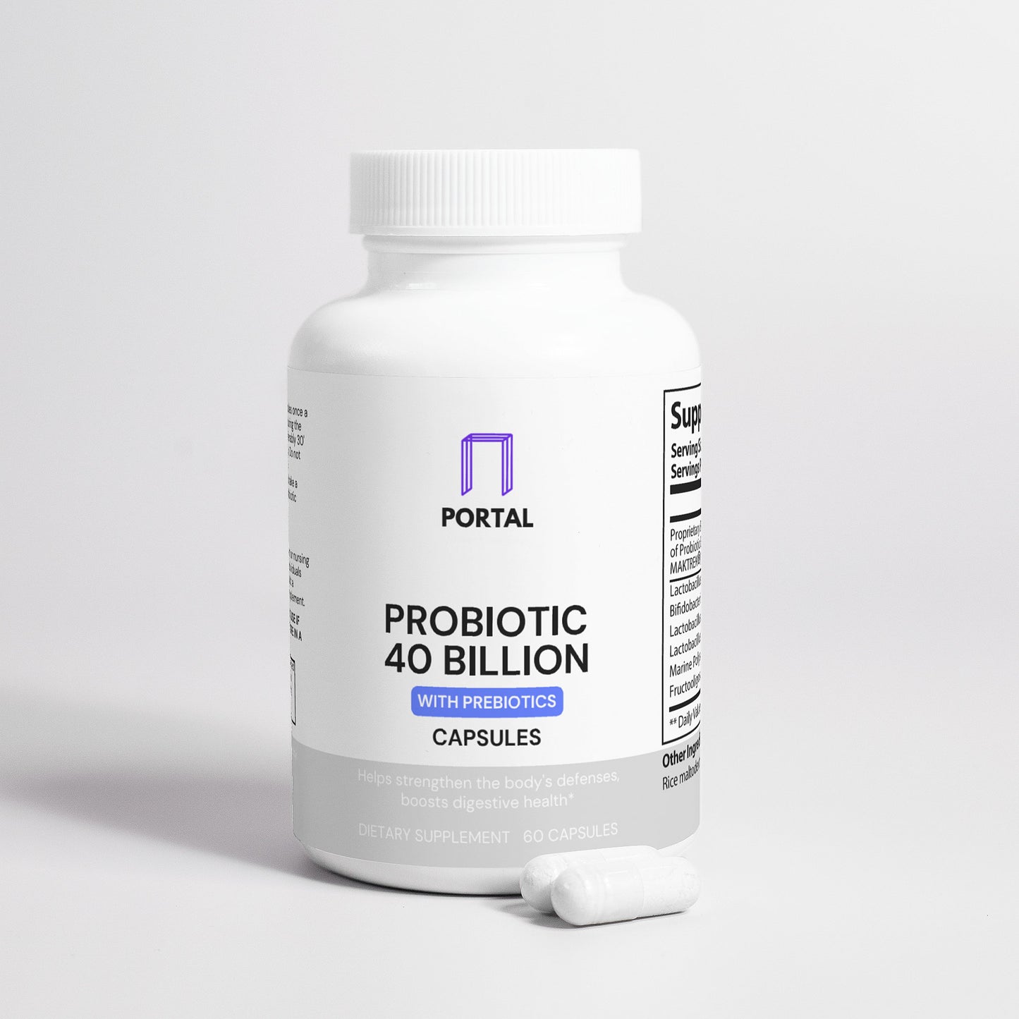 Portal Probiotic 40 Billion with Prebiotics (60 Capsules)