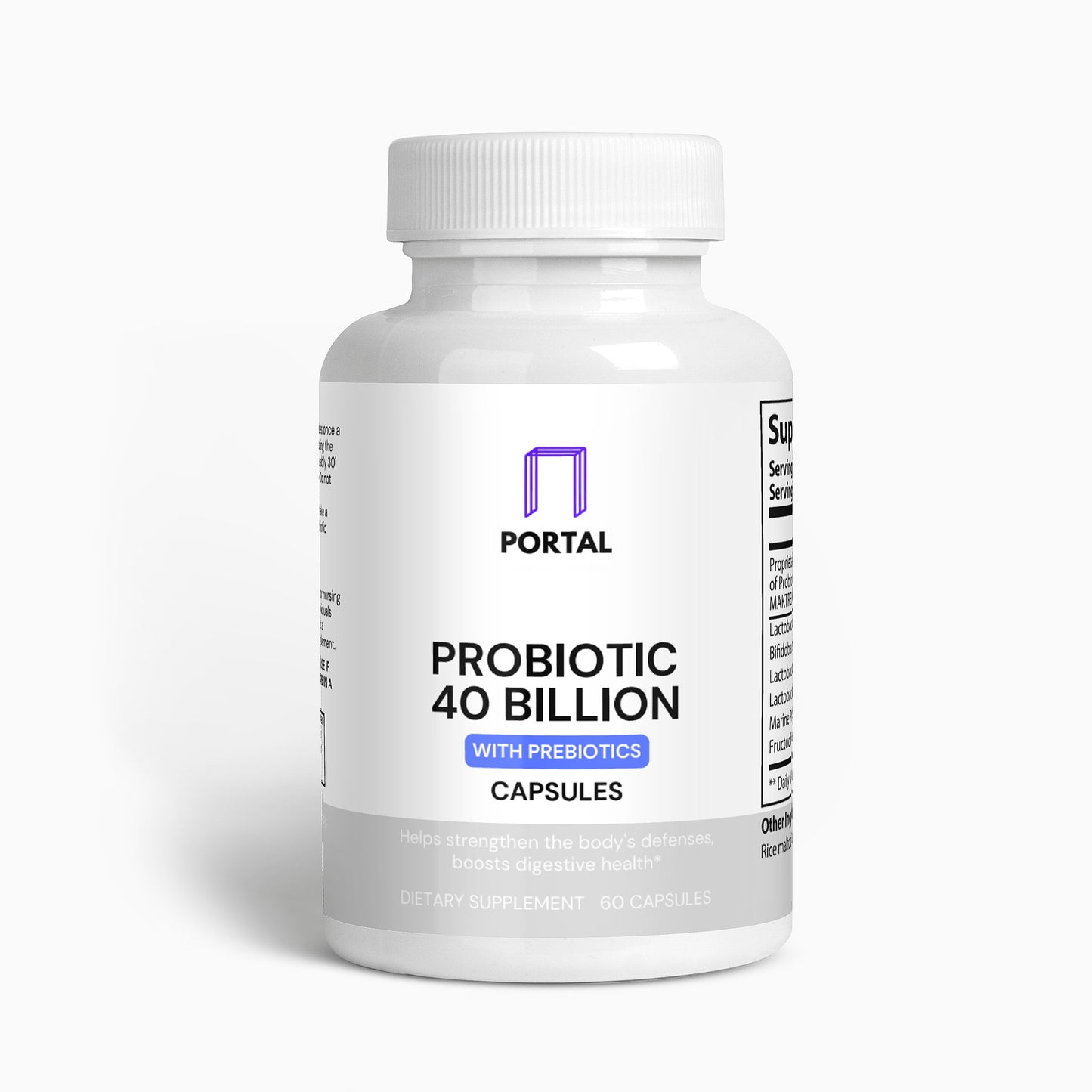 Portal Probiotic 40 Billion with Prebiotics (60 Capsules)