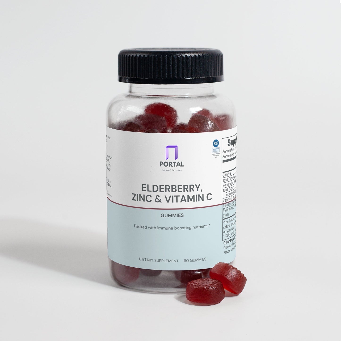 Portal Elderberry, Zinc & Vitamin C (60 Gummies)