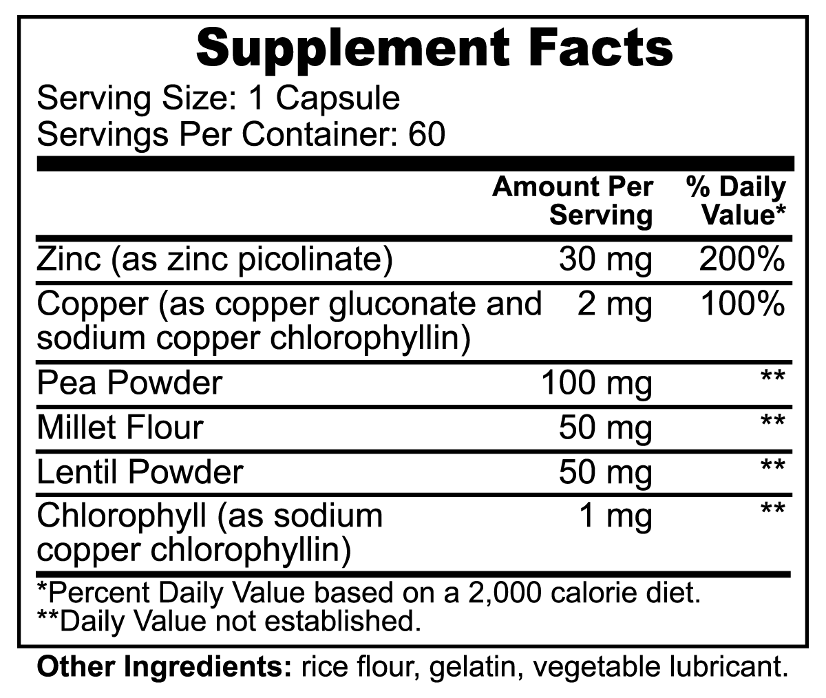 Portal Zinc Picolinate (With Copper) (60 Capsules)