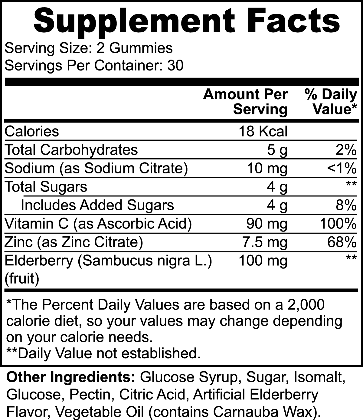 Portal Elderberry, Zinc & Vitamin C (60 Gummies)