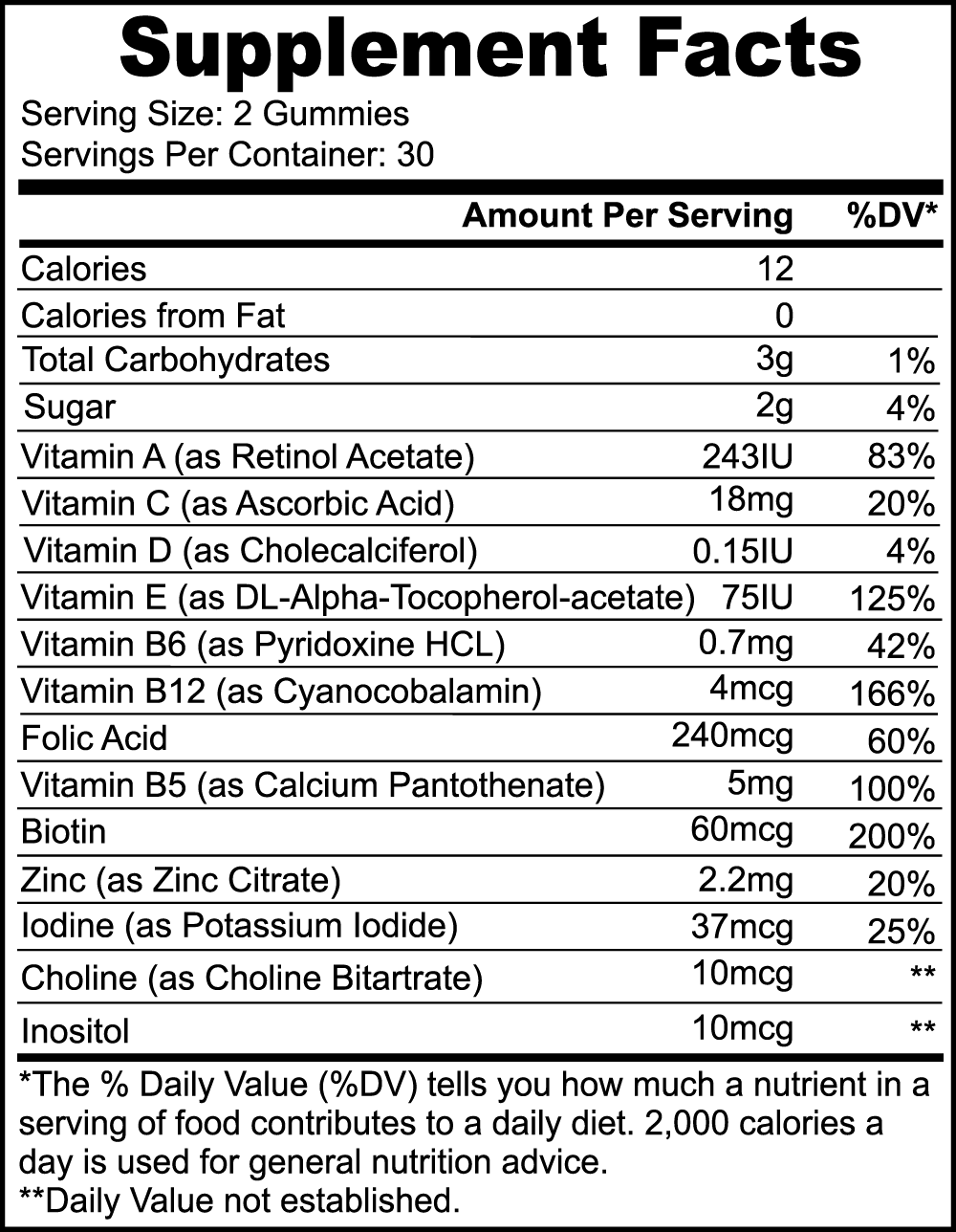 Portal Multivitamin Bear Gummies for Adults (60 Gummies)